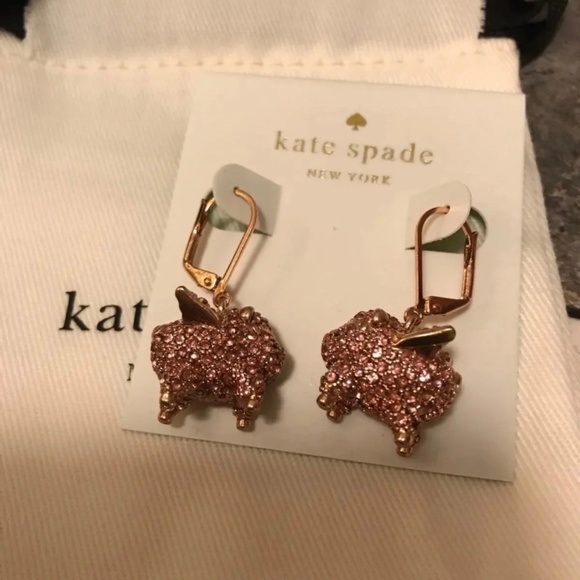 Kate spade flying paved pig earrings - Picture 2 of 6